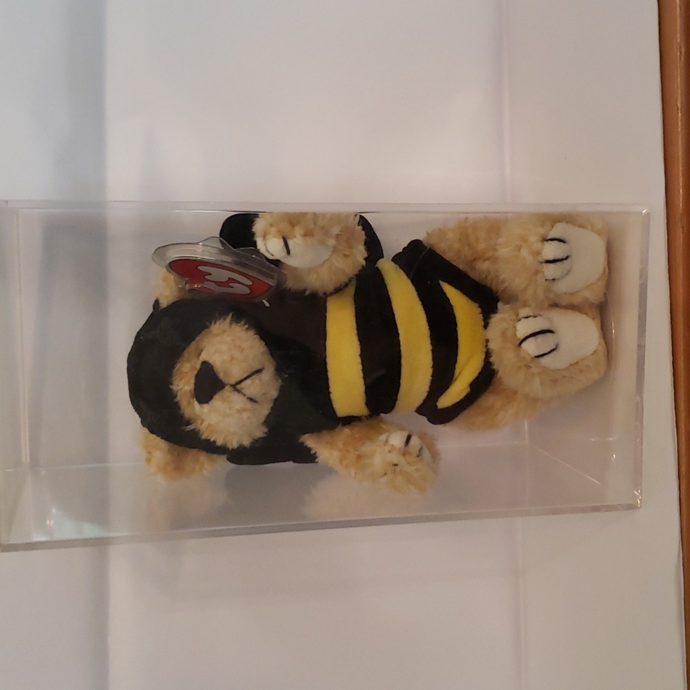 🔥2 / $20🔥BEE BEAR "BEEZEE" WITH DISPLAY CASE - Picture 2 of 5